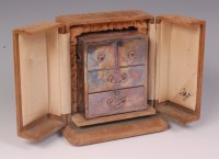 Lot 763 - A Japanese Meiji period silver jewellery chest,...