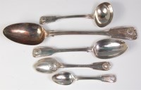 Lot 587 - Various William IV and Victorian silver spoons,...