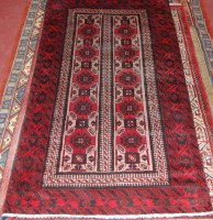 Lot 924 - A Persian woollen rug, having a twin poled...