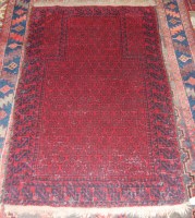 Lot 926 - A semi-antique Persian prayer rug, having a...