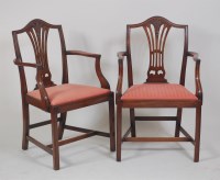 Lot 958 - A set of eleven Heppelwhite style mahogany...