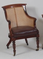 Lot 960 - A Regency mahogany Bergere elbow chair, with...