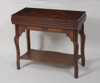 Lot 979 - A 19th century Moorish marquetry and mother of...