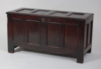 Lot 985 - A late 17th century joined oak four panel...