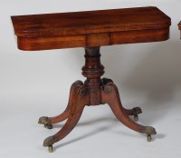 Lot 986 - A Regency rosewood and inlaid pedestal card...