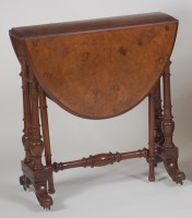 Lot 997 - A Victorian figured walnut Sutherland table,...