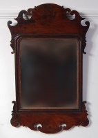 Lot 1001 - A 19th century mahogany wall mirror, in the...