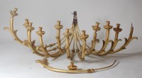 Lot 1008 - A pair of 19th century twelve light giltwood...