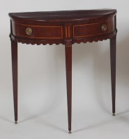 Lot 1009 - An antique plum pudding mahogany and inlaid...