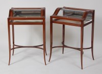 Lot 1036 - A pair of Edwardian mahogany and boxwood...