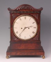 Lot 882 - A William IV mahogany bracket clock, the case...