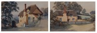 Lot 804 - Harry Frier (1849-1919) - Pair; Thatched...