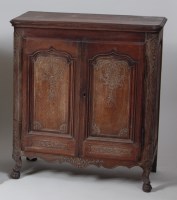 Lot 949 - An 18th century French provincial oak cupboard,...