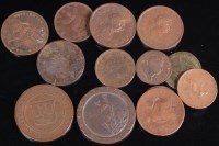 Lot 76 - Mixed lot of William III and later copper...