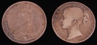 Lot 9 - Great Britain, 1845, crown, Victoria 'young...