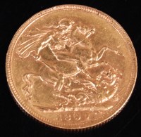 Lot 126 - Great Britain, 1897 gold full sovereign, Queen...