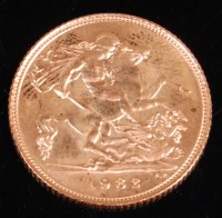 Lot 128 - Great Britain, 1982 gold half sovereign, Queen...