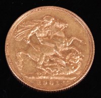 Lot 130 - Great Britain, 1901 gold full sovereign, Queen...