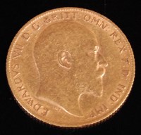 Lot 140 - Great Britain, 1905 gold half sovereign,...