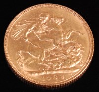 Lot 146 - Great Britain, 1908 gold full sovereign,...