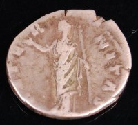 Lot 165 - Roman, Faustina the Elder, silver denarius...