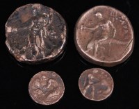 Lot 168 - Four ancient Greek silver coins to include;...