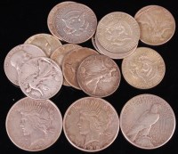 Lot 183 - USA, 1922, 1925, and 1926 silver Peace dollars;...