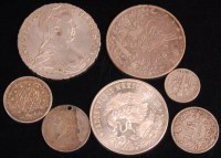 Lot 194 - Mixed lot of 7 silver world coins to include;...
