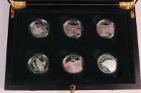 Lot 204 - 2003 cased set of 6 25 dollar silver proof...