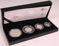 Lot 206 - Cased 2012 UK Britannia four coin silver proof...