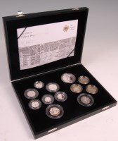 Lot 212 - 2009 UK silver 12 piece coin set in...