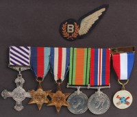 Lot 270 - A WW II Distinguished Flying Cross medal group...