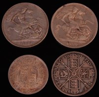 Lot 64 - Great Britain, four Victorian silver coins;...