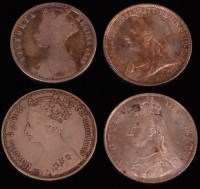 Lot 65 - Great Britain, four Victorian silver coins;...