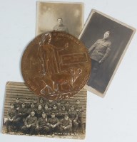 Lot 287 - A WW I bronze memorial plaque naming Corp....