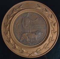 Lot 266 - A WWI bronze memorial plaque naming William...