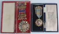 Lot 308 - A mid-20th century silver gilt Masonic jewel...