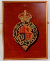 Lot 10 - Crest on board Royal Coat of Arms Kings Crown...