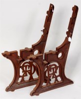 Lot 96 - A Great Eastern Railway pair of platform bench...