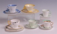 Lot 6 - A collection of 1930s bone china teawares by...