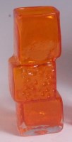 Lot 45 - A Whitefriars tangerine coloured moulded glass...