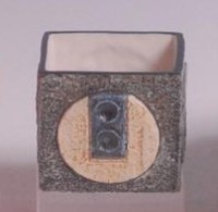 Lot 66 - A Troika pottery square section slab-sided...