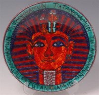 Lot 68 - A large Poole Pottery Tutankhamun circular...
