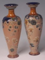 Lot 73 - A pair of Doulton Slaters Patent stoneware...