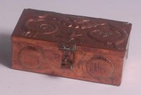 Lot 82 - An Arts & Crafts copper clad casket by John...