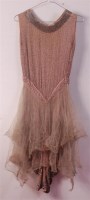 Lot 118 - A ladies 1920s beaded silk flapper dress, with...