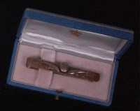 Lot 147 - A cased Georg Jensen sterling silver tie-clip,...
