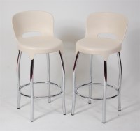 Lot 234 - A pair of contemporary Italian tubular chrome...