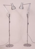 Lot 245 - A pair of anglepoise brushed aluminium...