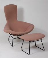 Lot 250 - Harry Bertoia - A 1960s bird-chair and stool,...